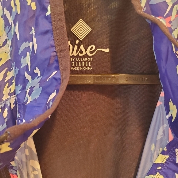 NWT Lularoe Rise Determined Zip Up Windbreaker‎ XL Floral.DETERMINEDLIGHTWEIGHT - Picture 8 of 16
